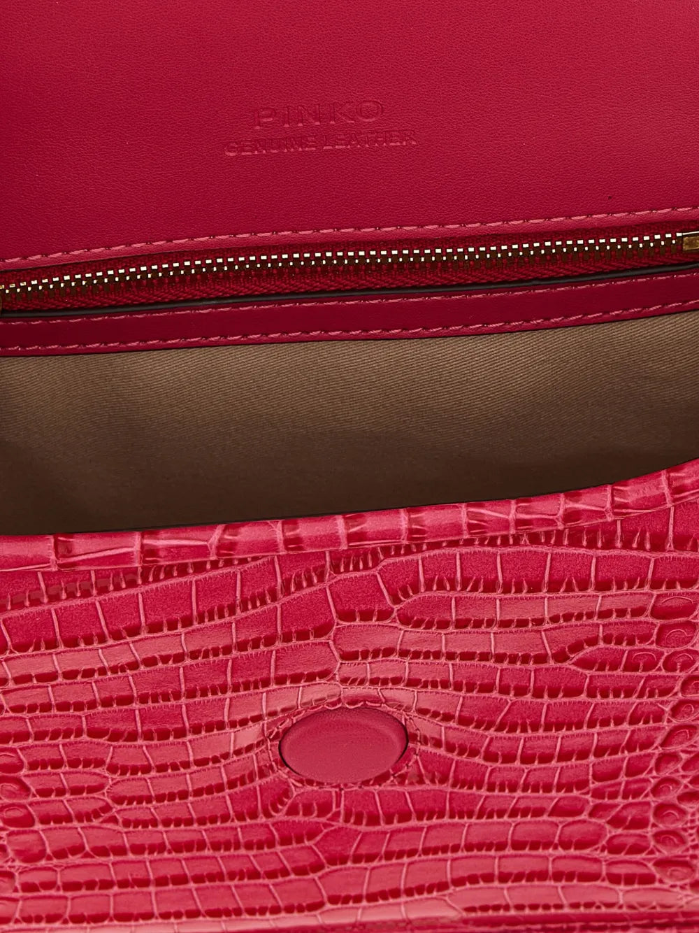PINKOcrocodile-effect mini shoulder bag
