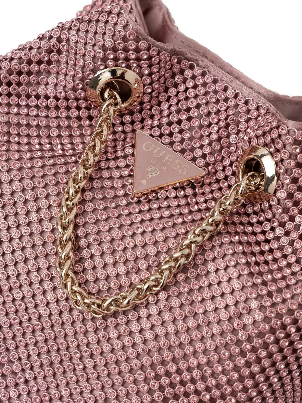 GUESS USASofia rhinestone-embellished mini bucket bag