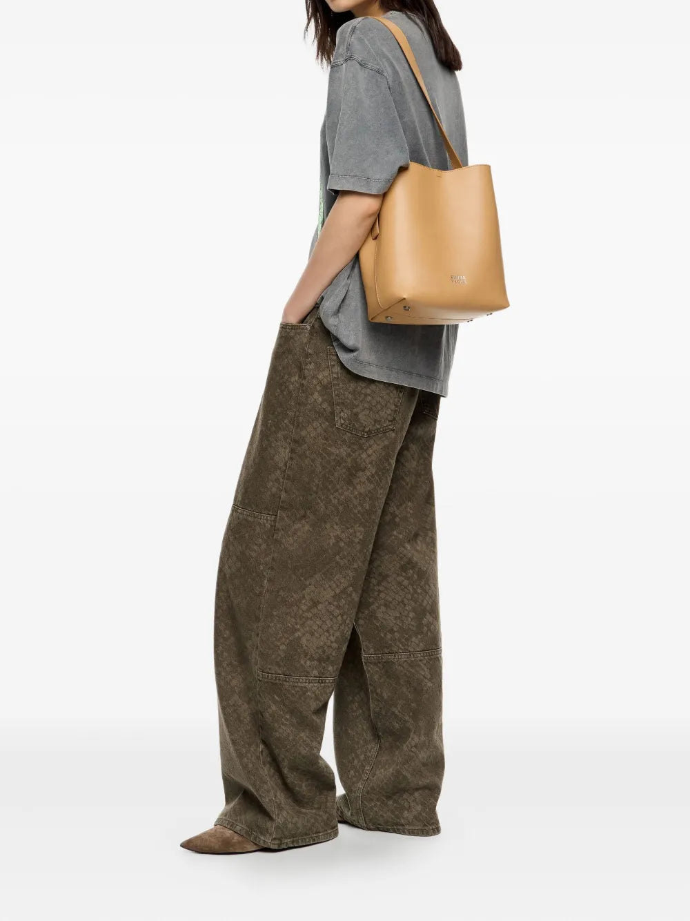 Bimba y Lolamedium Carlino leather shoulder bag