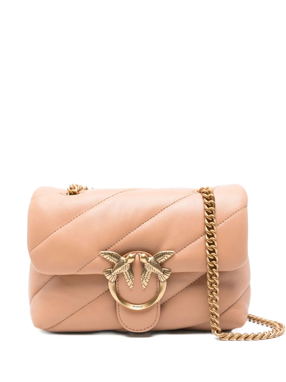 PINKOLove quilted logo-plaque shoulder bag