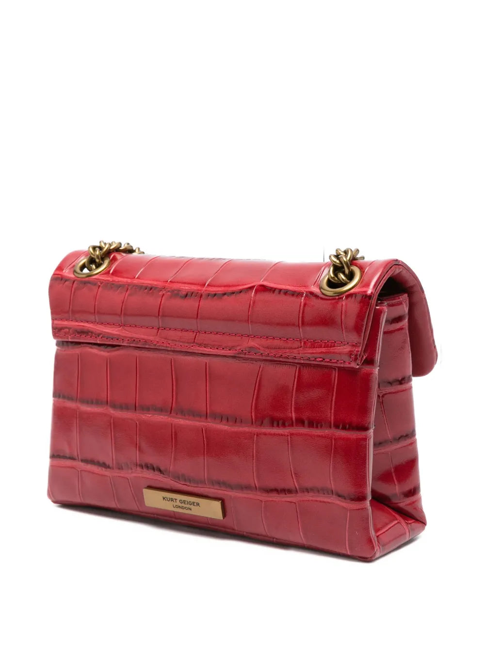 Kurt Geiger Londoncrocodile-effect chain bag