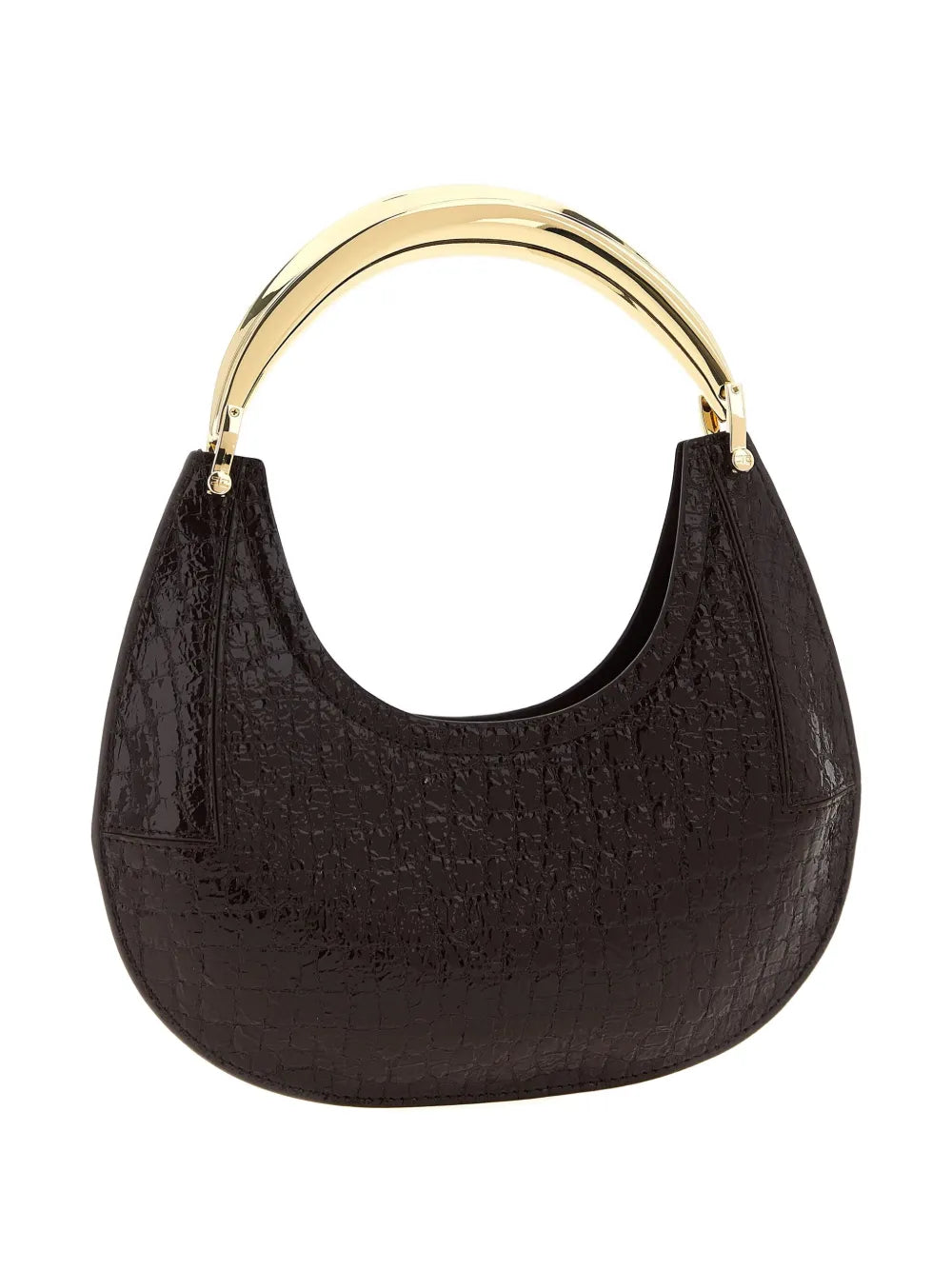 Elisabetta Franchismall Hobo crocodile-effect metal-top-handle shoulder bag
