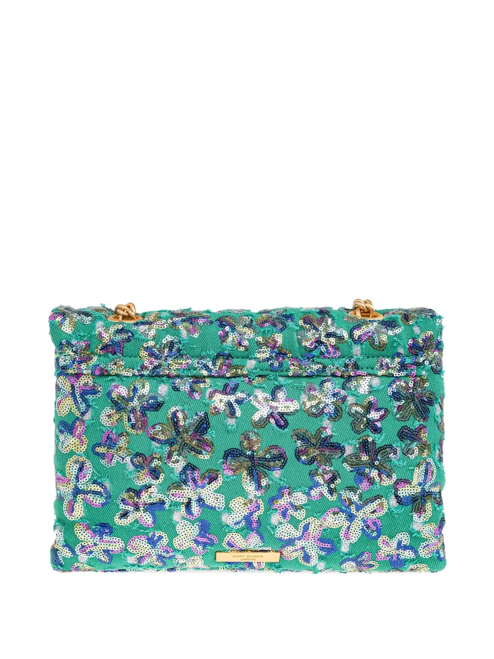 Kurt Geiger Londonlarge Kensington Soft sequined floral cross body bag