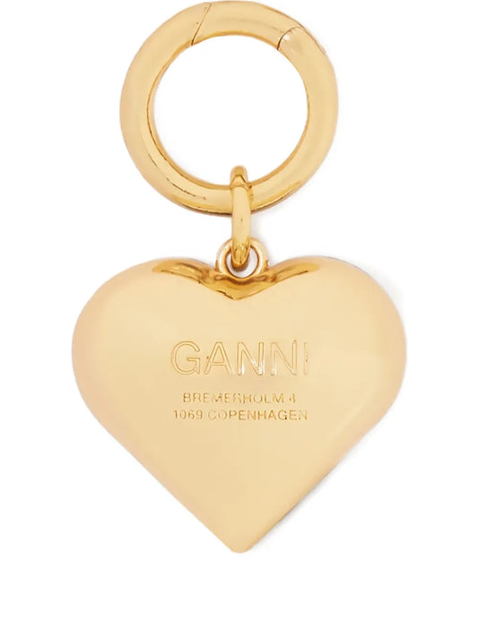 GANNIheart leopard-print keyring