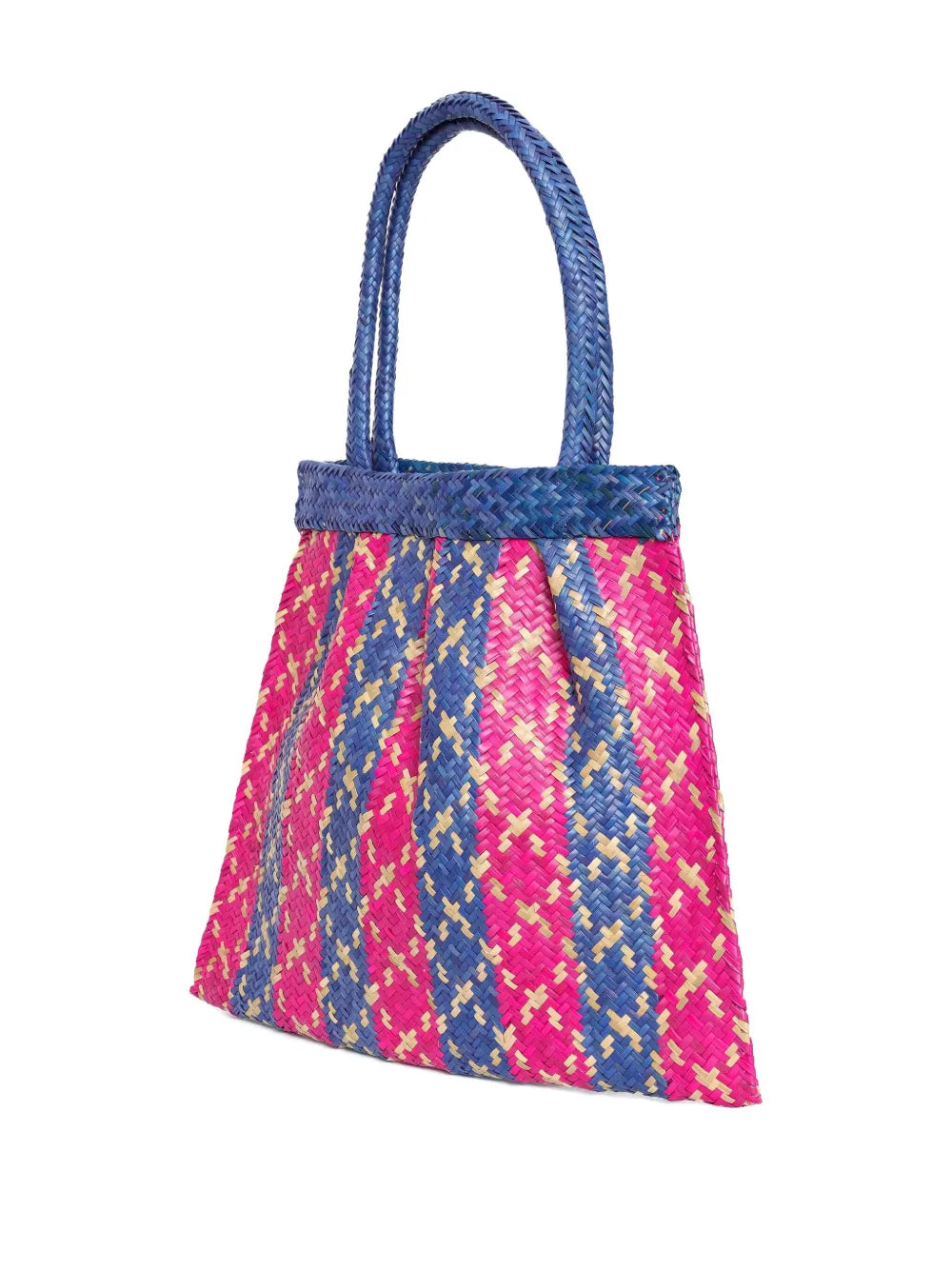 New SeasonBrigitteOkan pleated striped beach bag