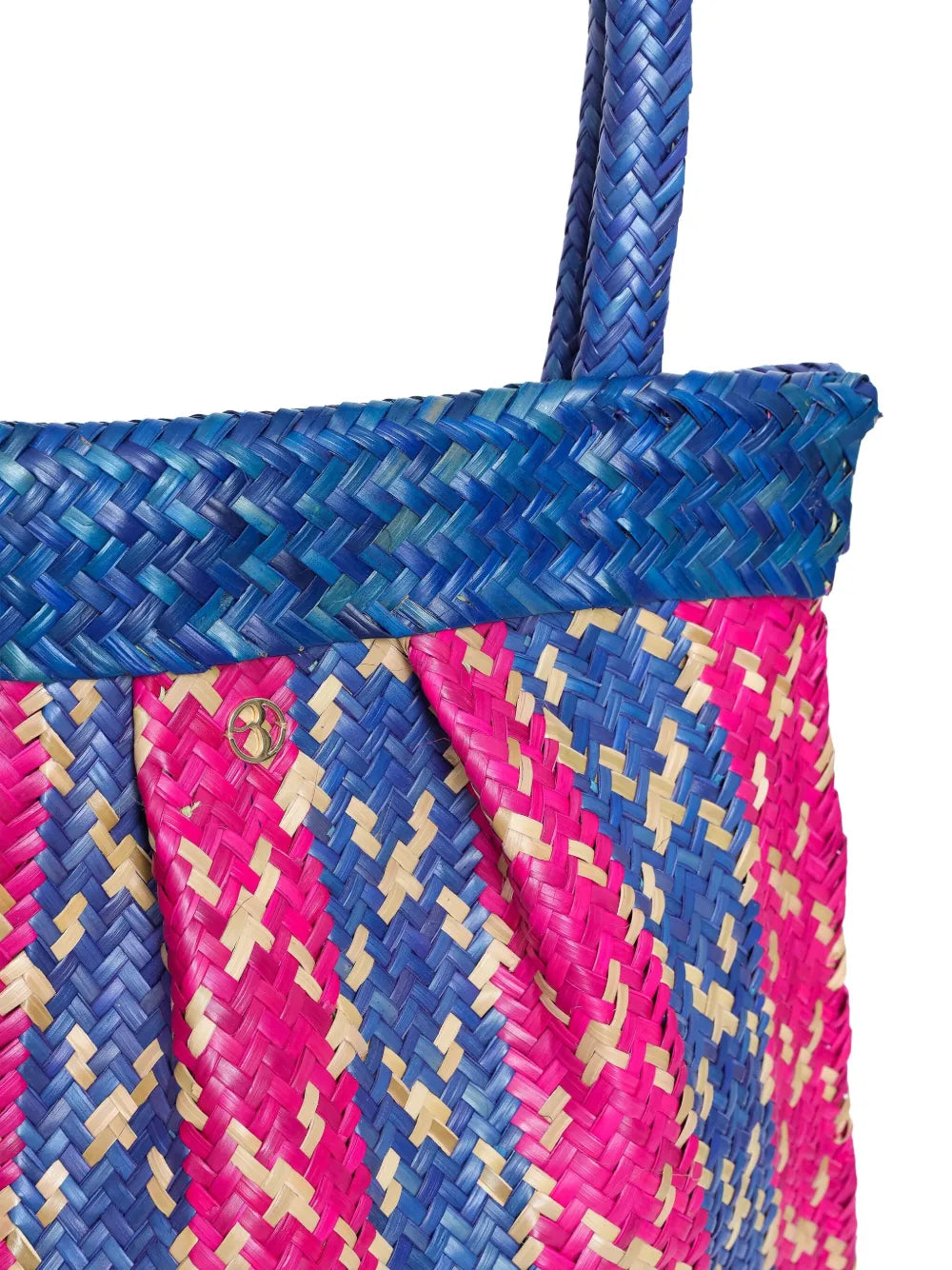 New SeasonBrigitteOkan pleated striped beach bag