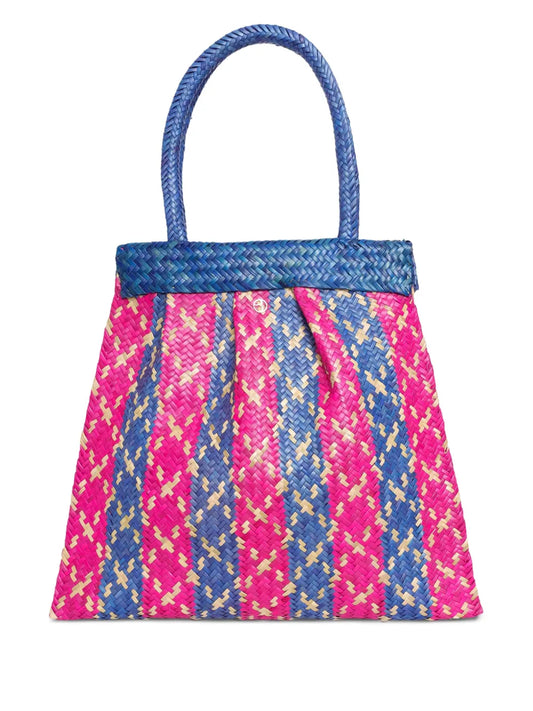 New SeasonBrigitteOkan pleated striped beach bag