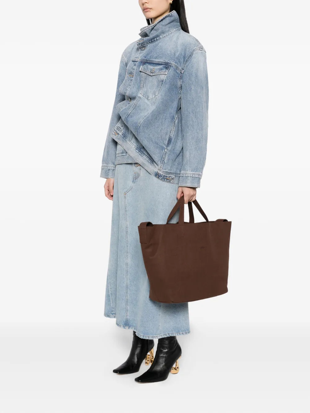 JNBYlogo-debossed tote bag