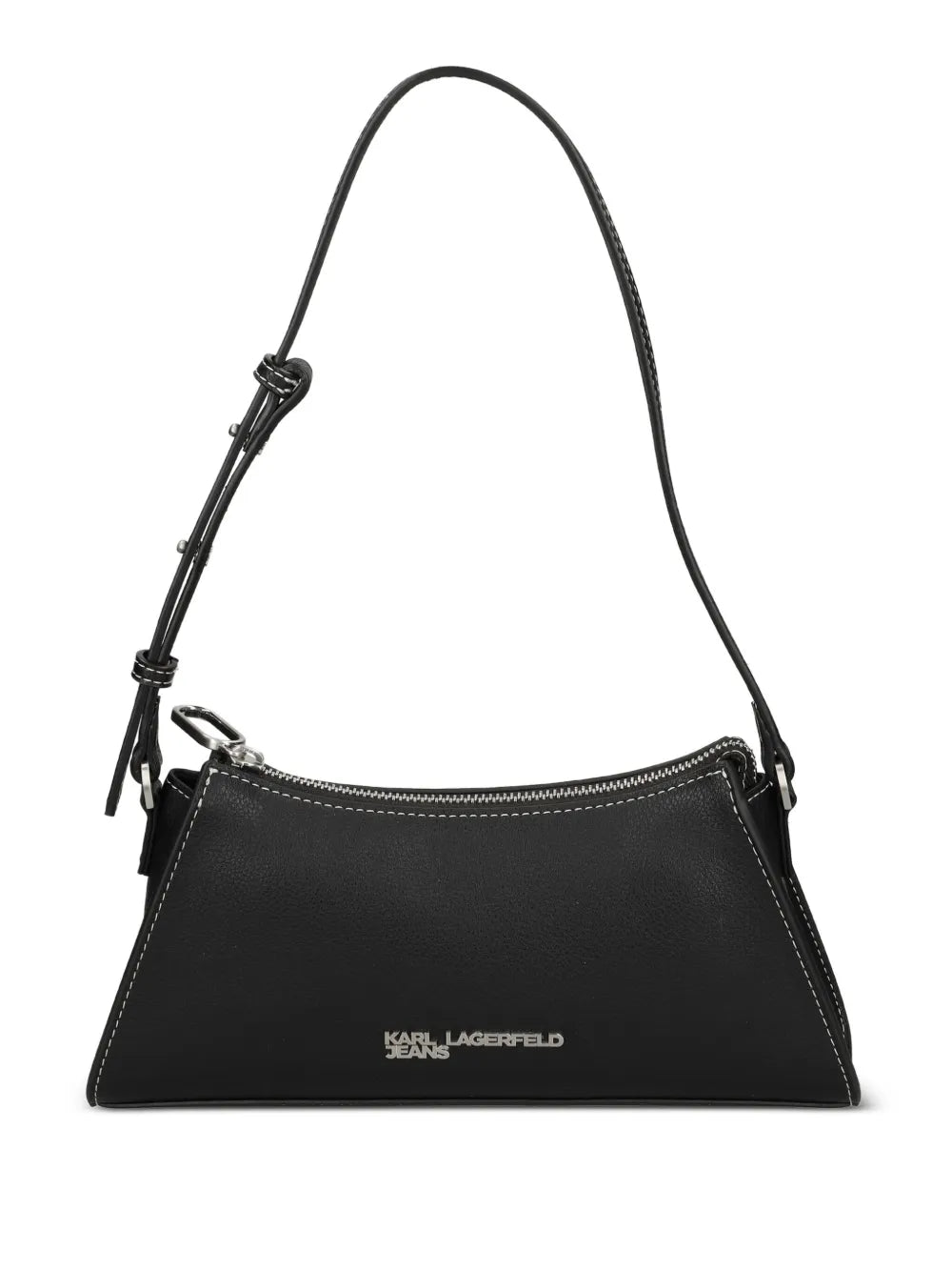 Karl Lagerfeld Jeanszip-detail curved shoulder bag