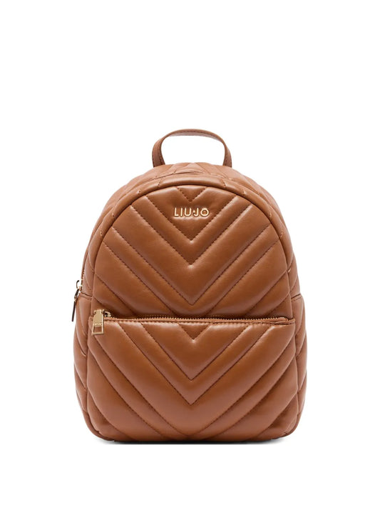 LIU JOquilted chevron backpack