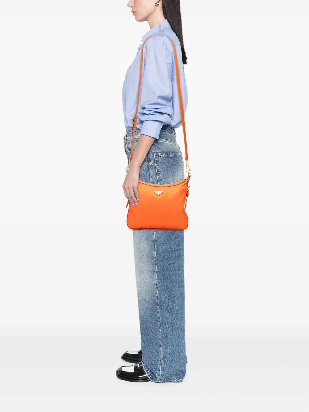 Pre-OwnedPrada Pre-Owned2013-2025 Saffiano Trimmed Tessuto Zip Top crossbody bag