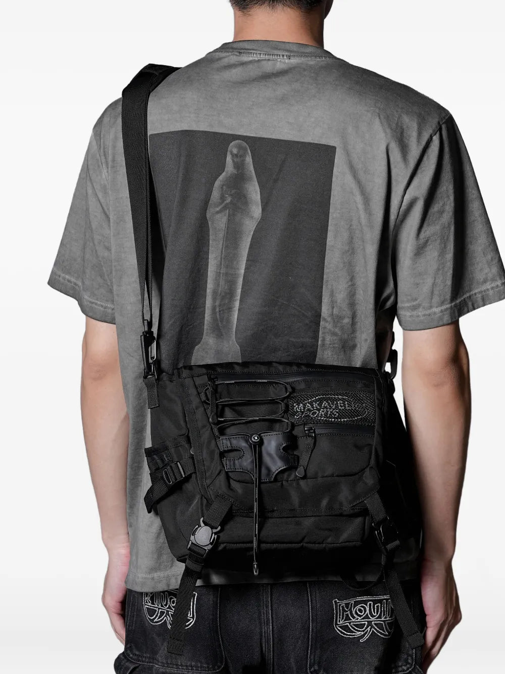 Makavelicdrawstring-fastening shoulder bag