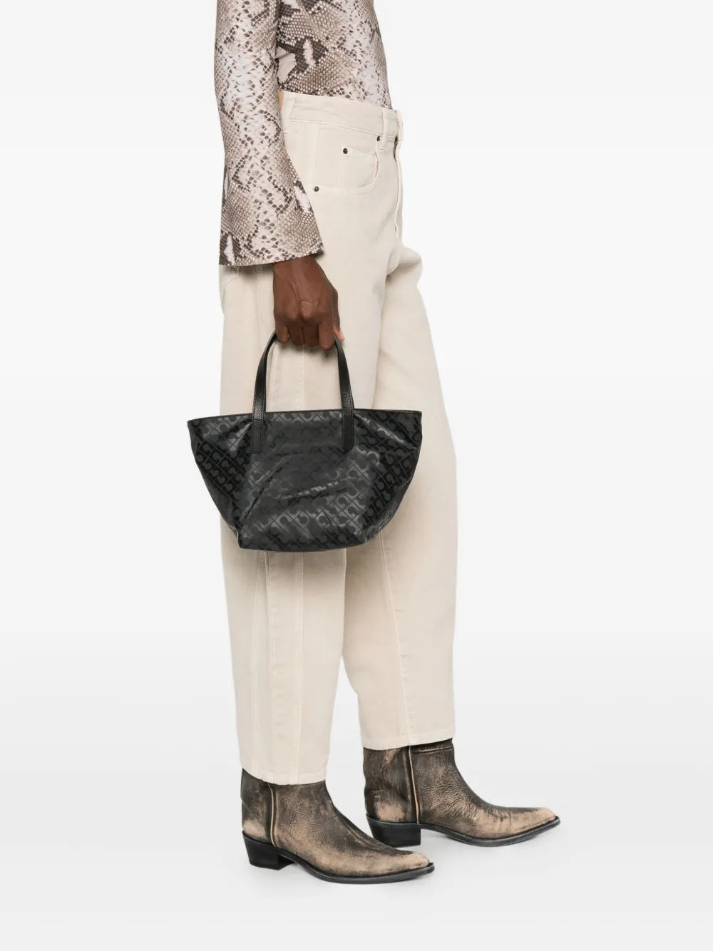Gherardinimonogram-pattern tote bag