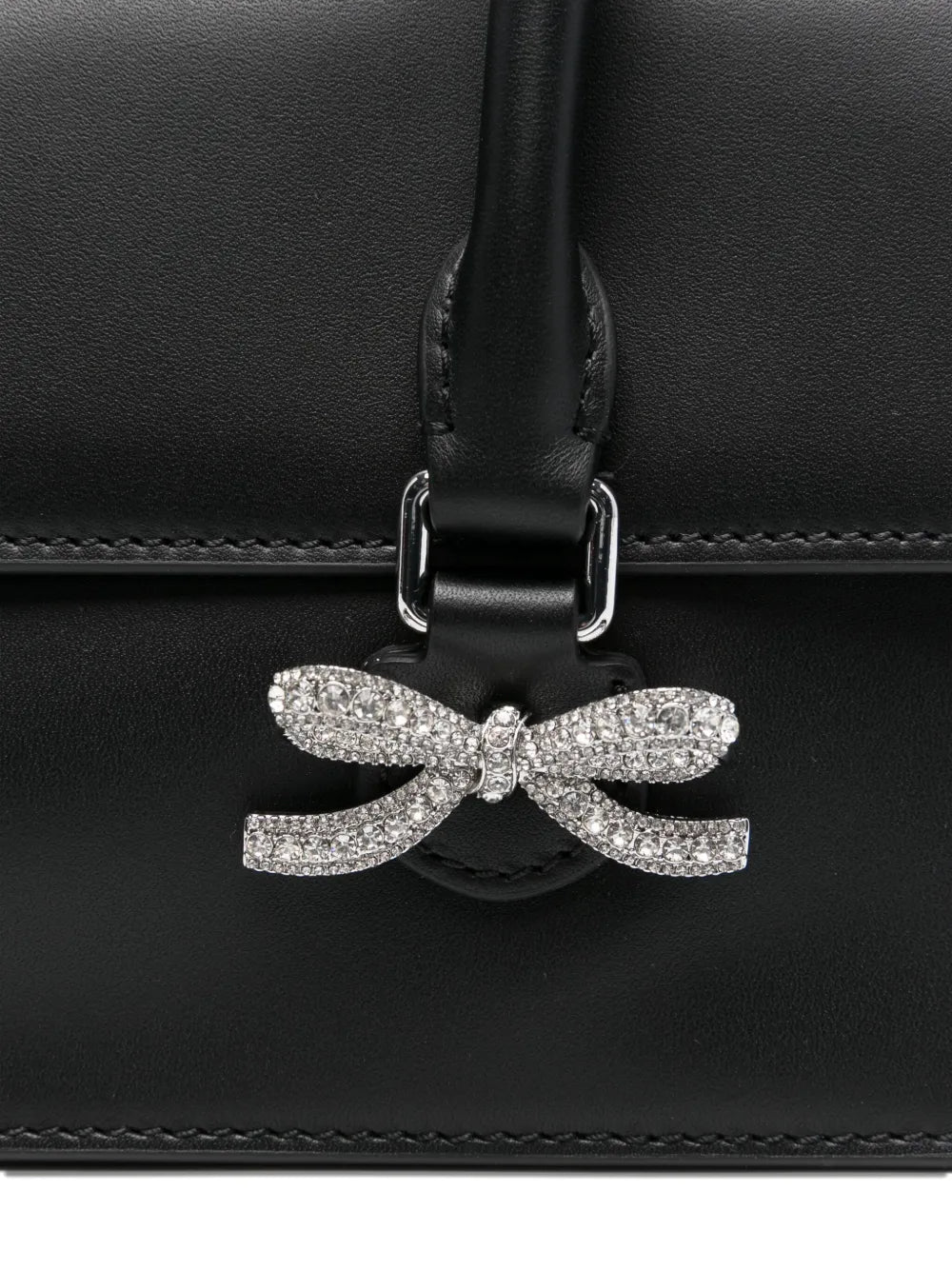 Self-Portraitcrystal-bow top-handle bag