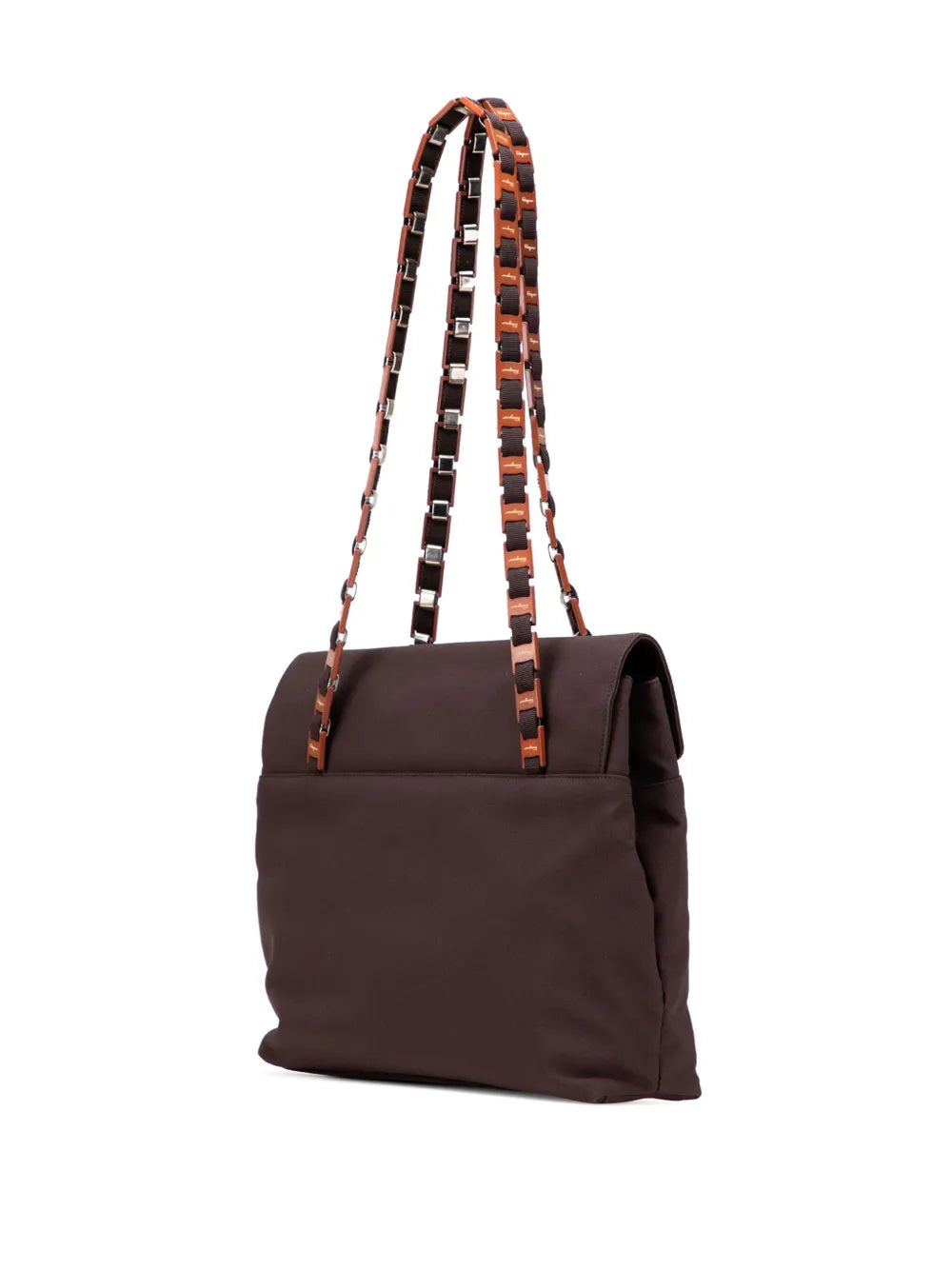 Pre-OwnedFerragamo Pre-Owned2010-2025 Nylon Grosgrain Vara Chain tote bag