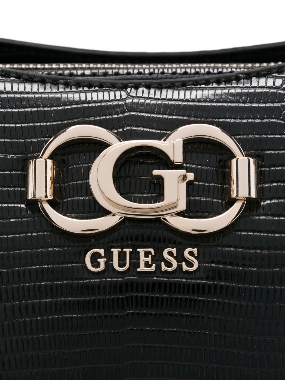 GUESS USAlogo-plaque snakeskin tote bag