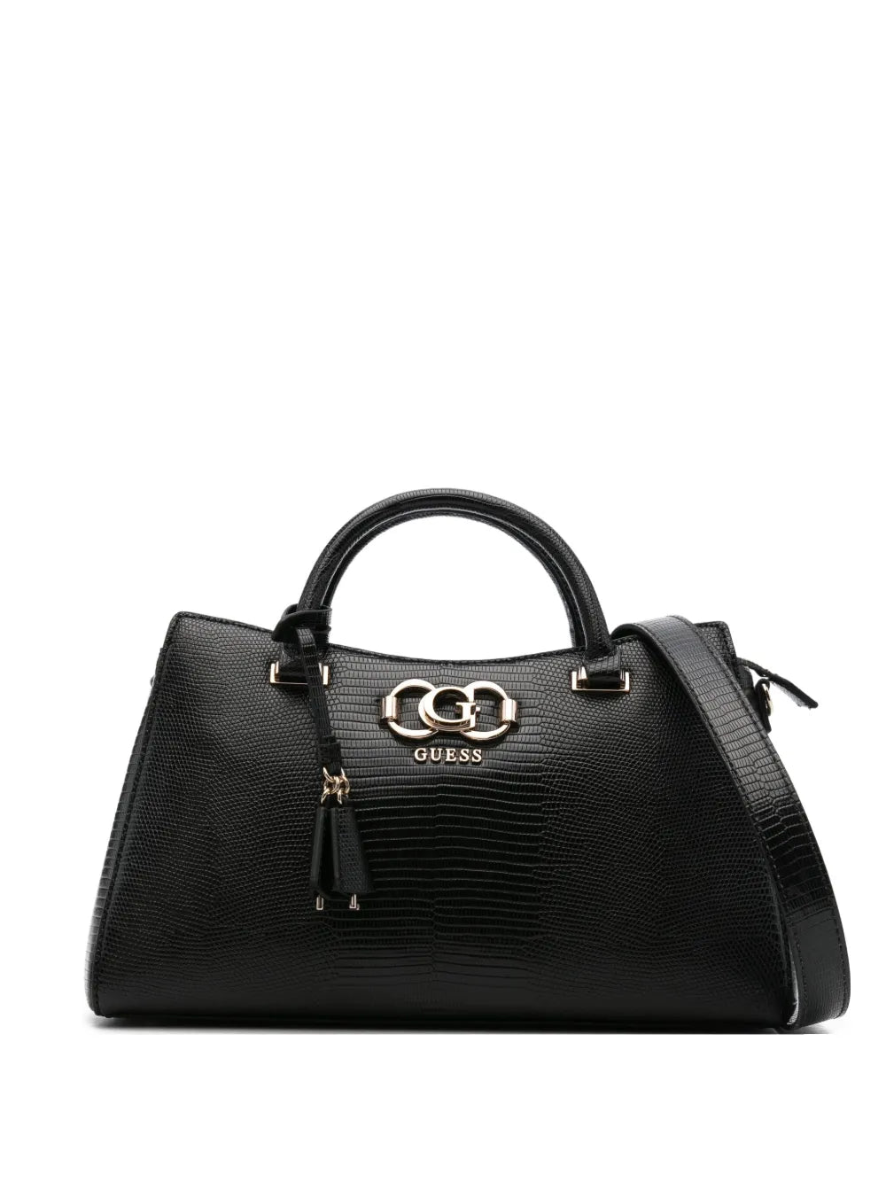 GUESS USAlogo-plaque snakeskin tote bag