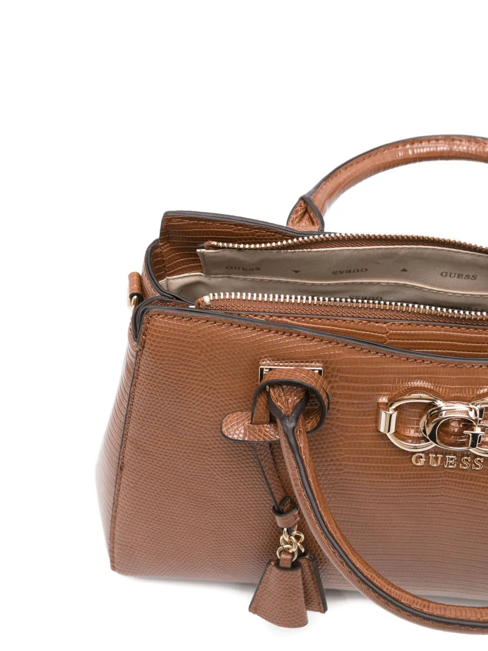 GUESS USAlogo-plaque snakeskin-effect shoulder bag
