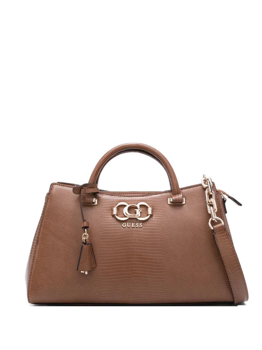GUESS USAlogo-plaque snakeskin-effect shoulder bag