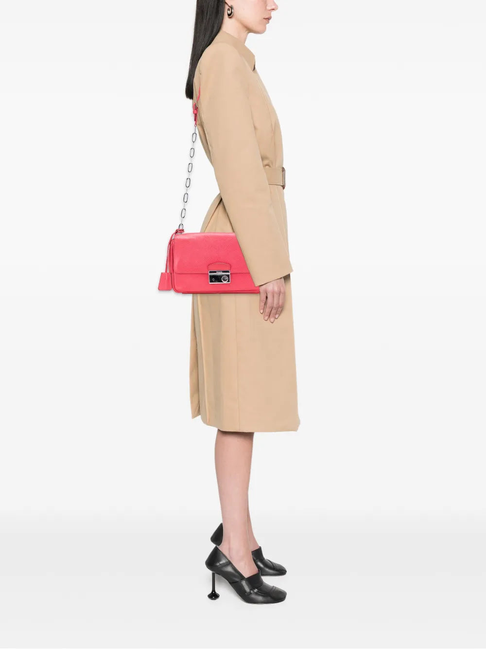 Pre-OwnedPrada Pre-Owned2013-2020 Saffiano Sound Lock crossbody bag