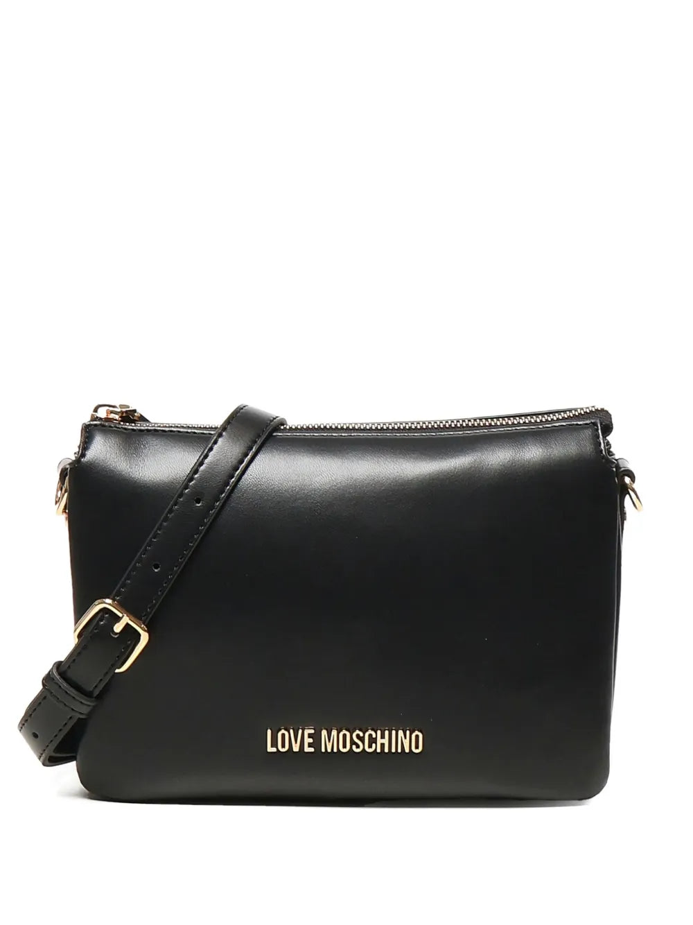 Love Moschinologo-plaque zip-fastening shoulder bag