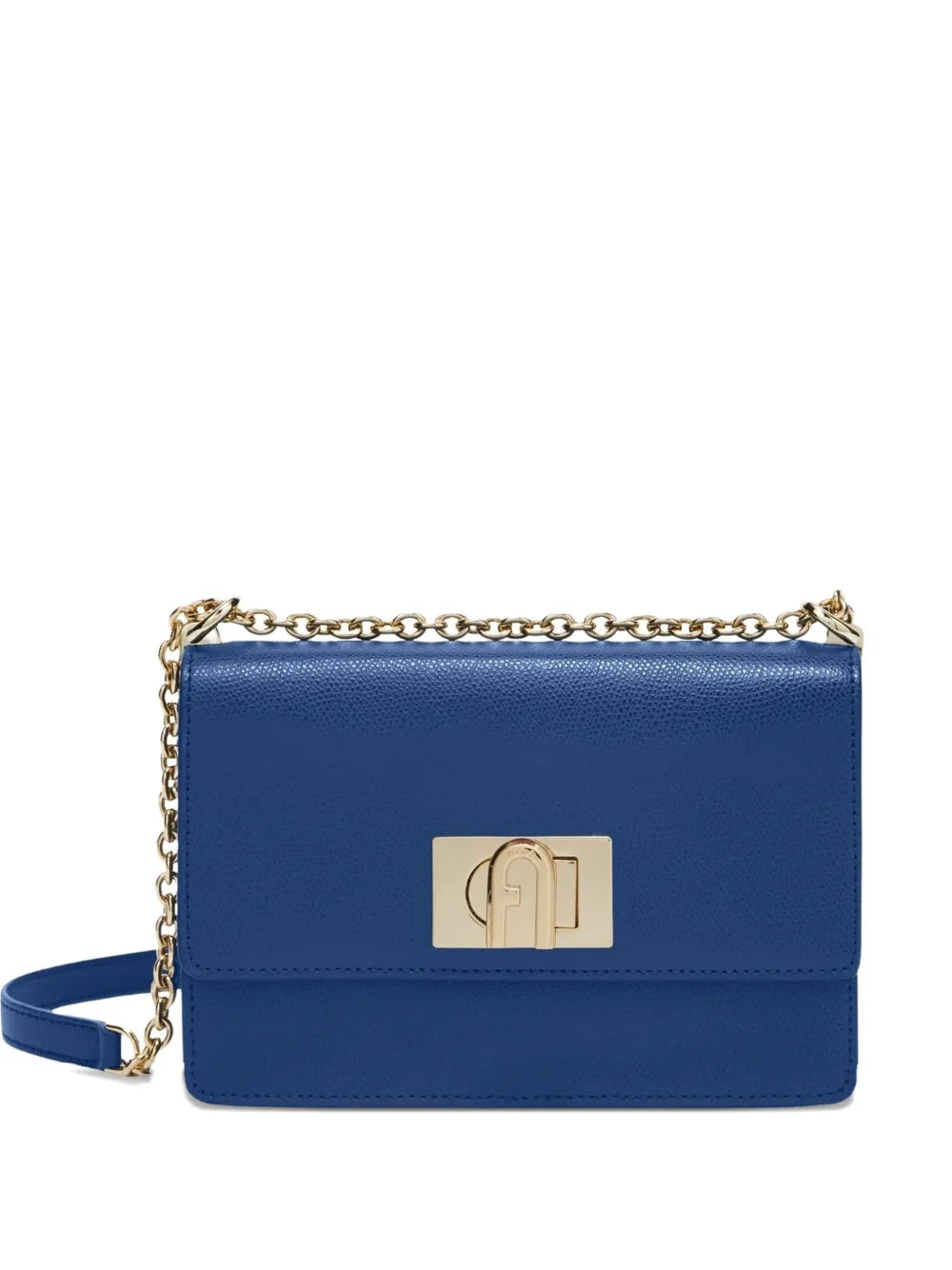 Furlaflap-lock chain shoulder bag