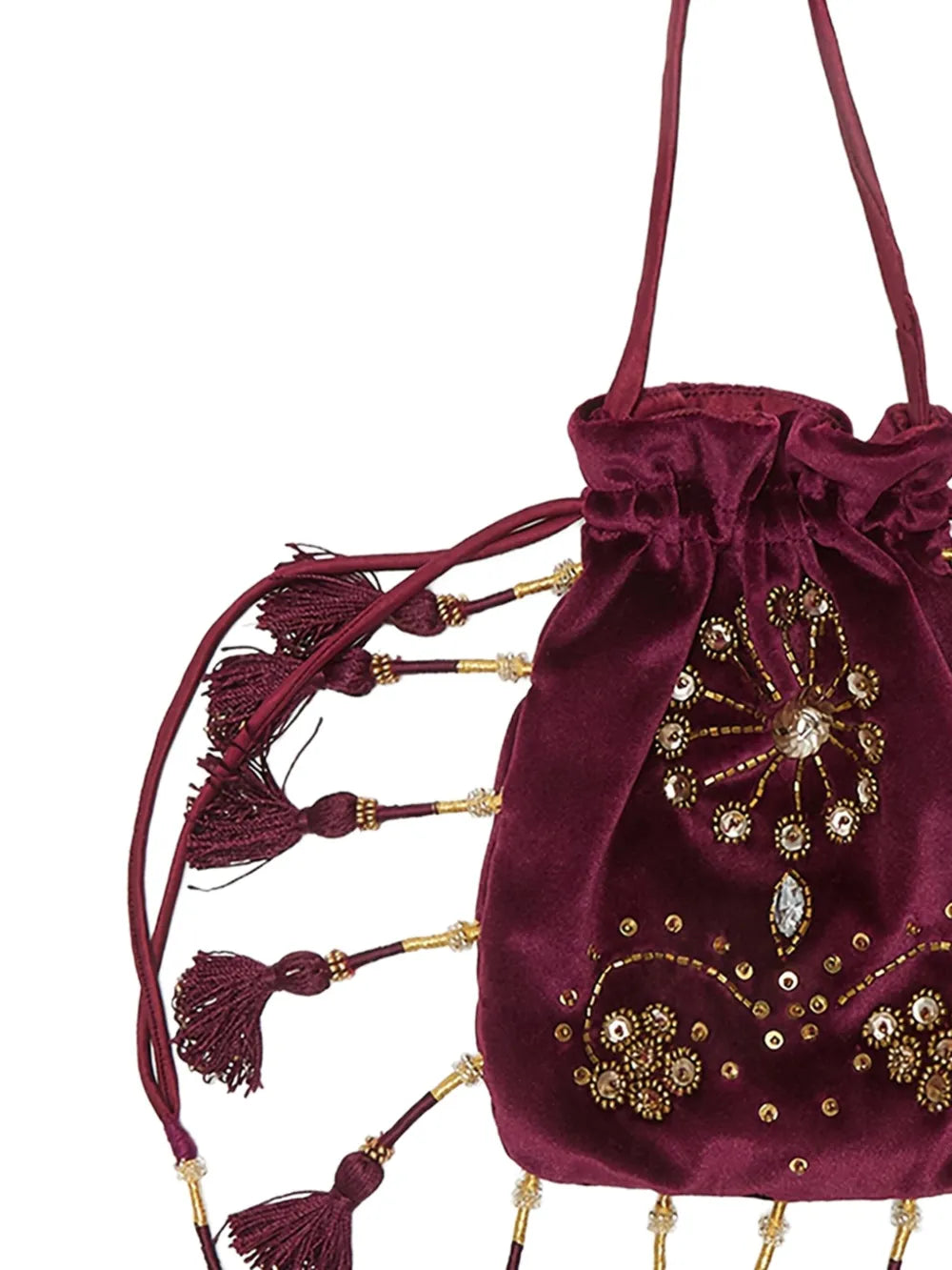 MALIPARMIembellished tassel clutch bag