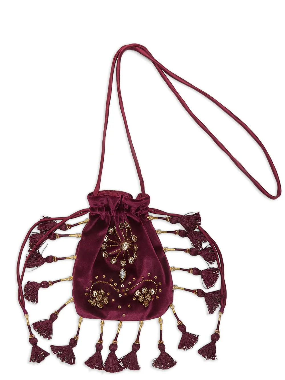 MALIPARMIembellished tassel clutch bag