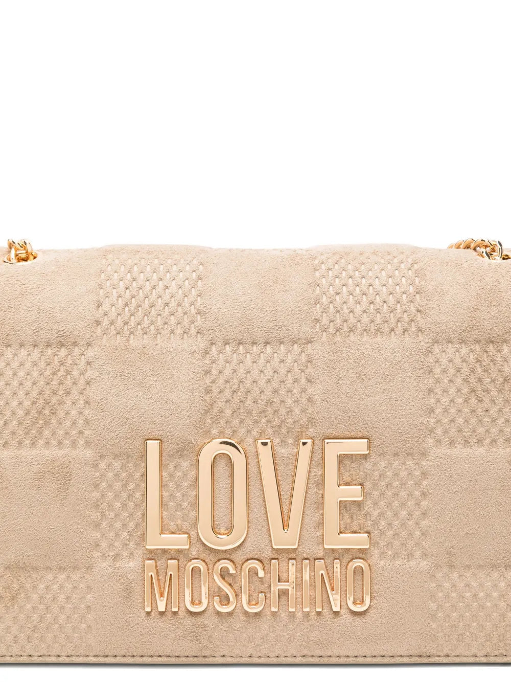 Love Moschinoquilted logo shoulder bag