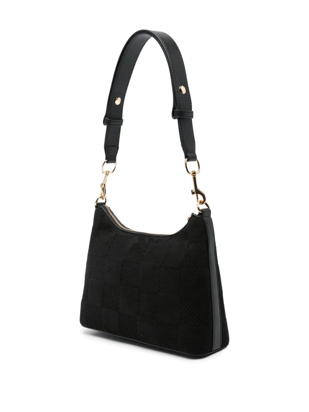 Love Moschinologo-plaque checkered shoulder bag