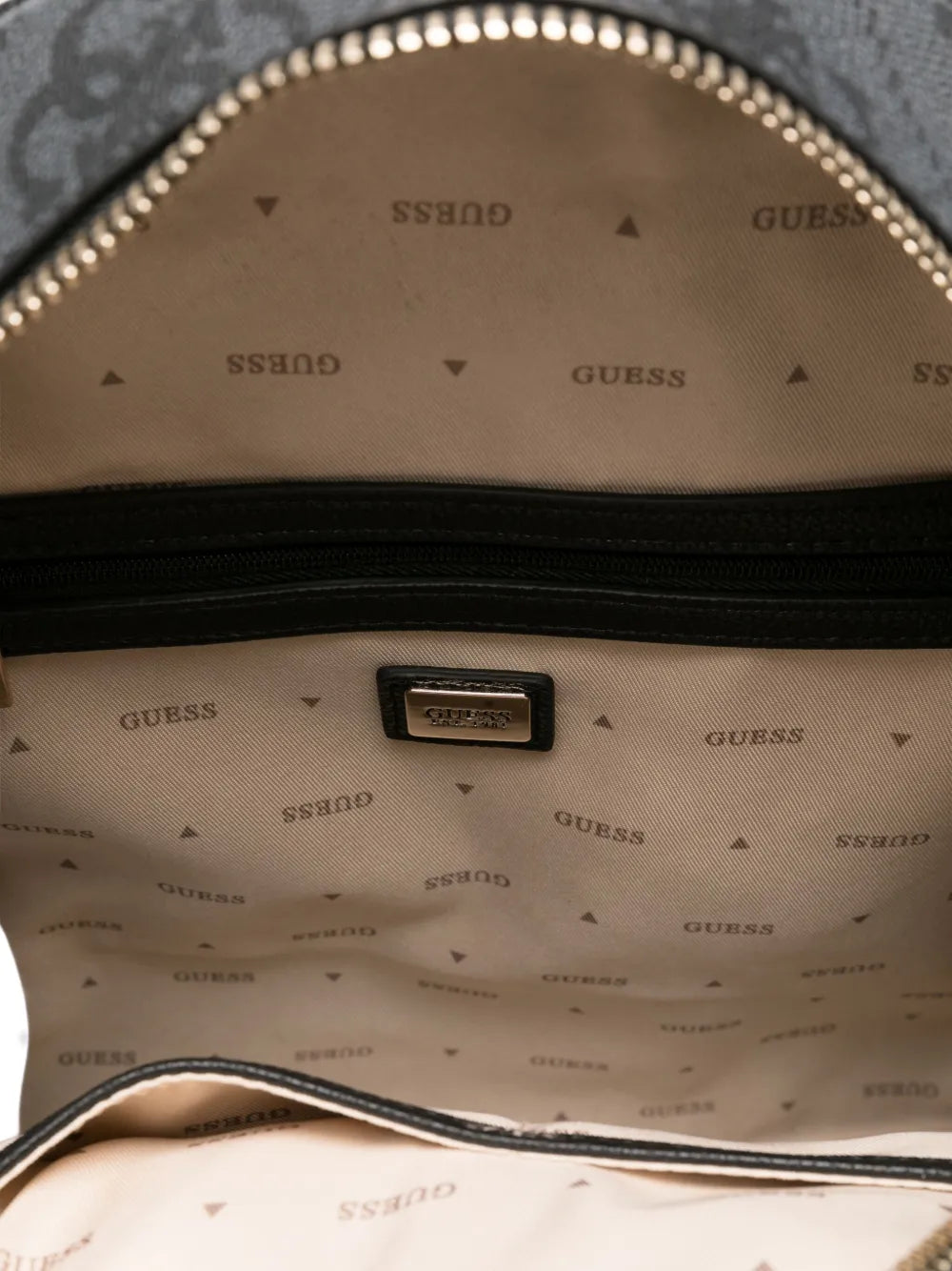 GUESS USAlogo-plaque striped backpack