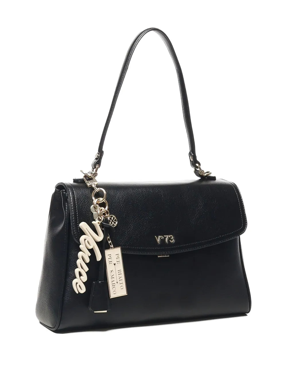 V3chain-accented flap shoulder bag