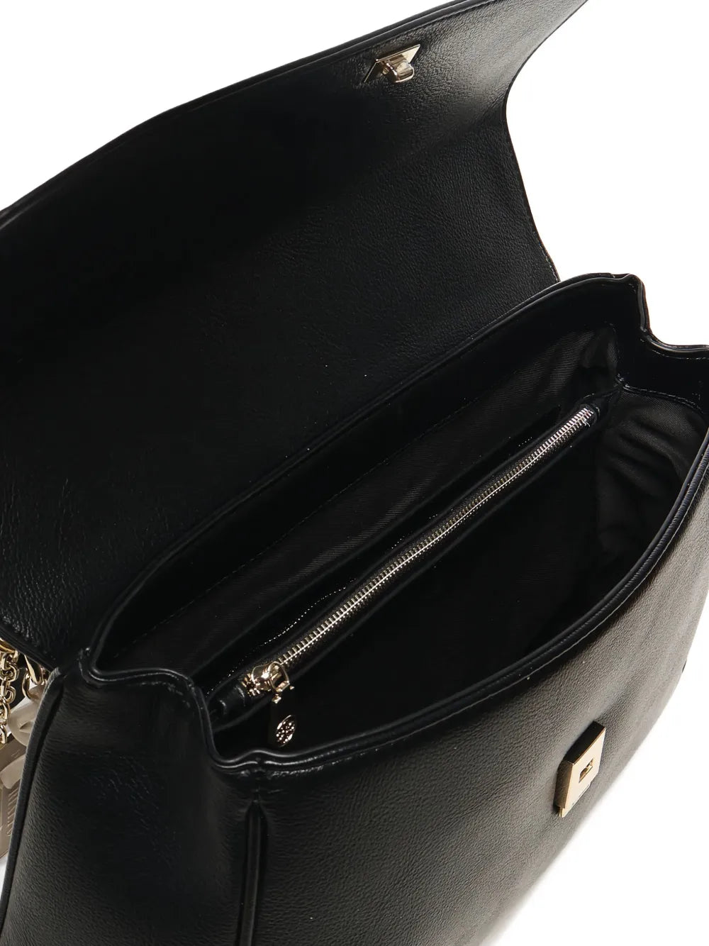 V3chain-accented flap shoulder bag