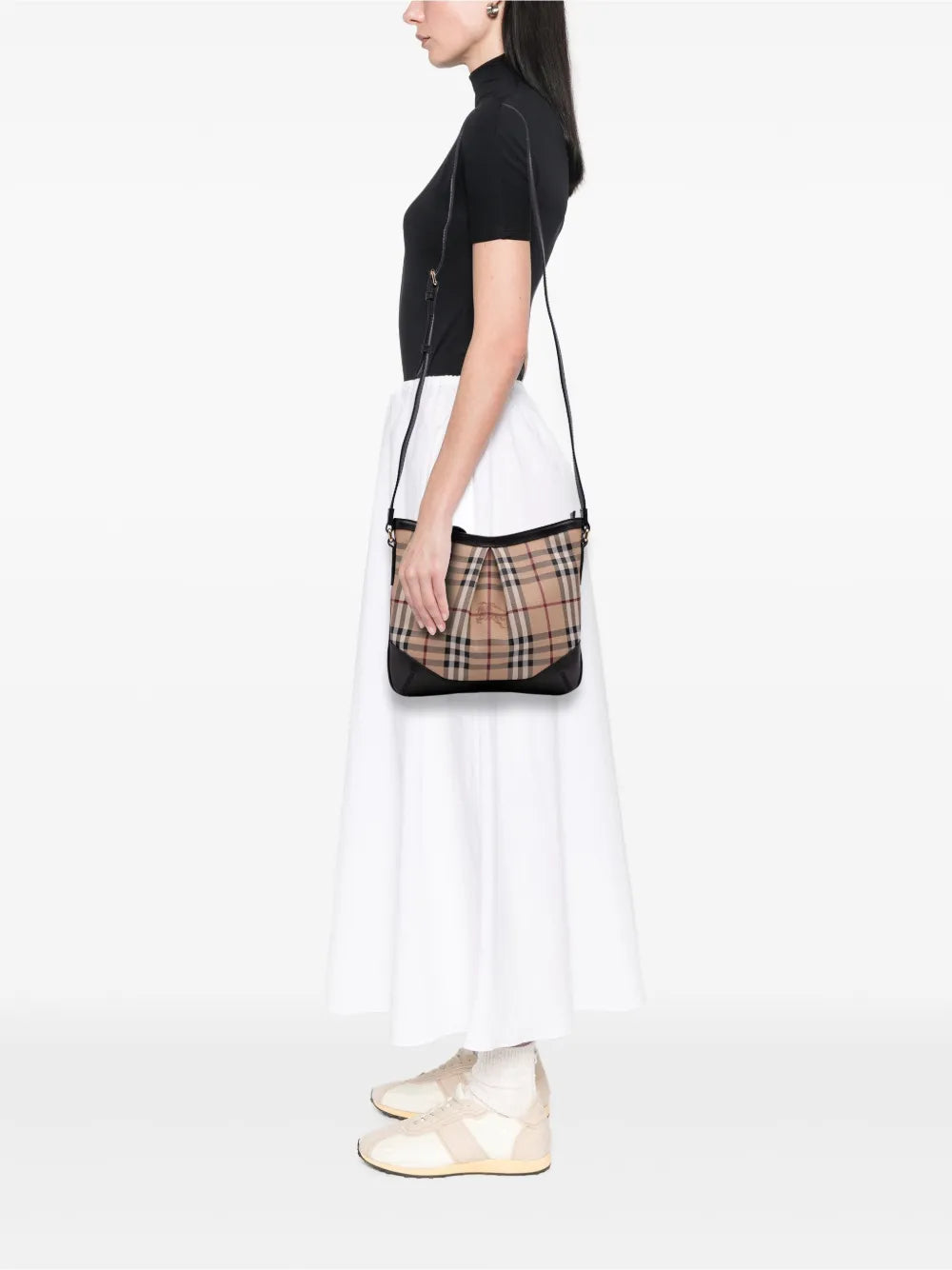 Pre-OwnedBurberry Pre-Owned2000-2017 Medium Haymarket Check Coated Canvas Hartham crossbody bag