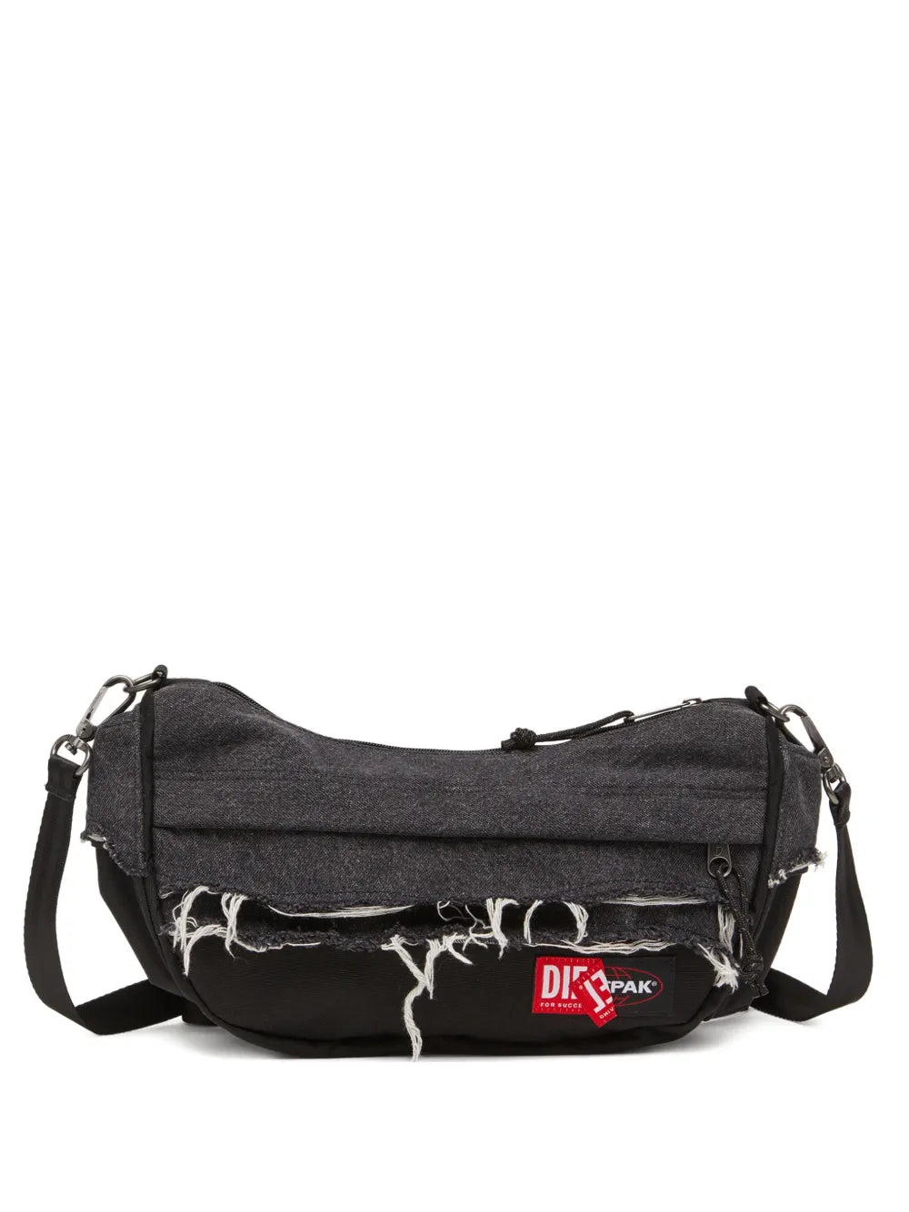 Dieselx Eastpak frayed denim shoulder bag