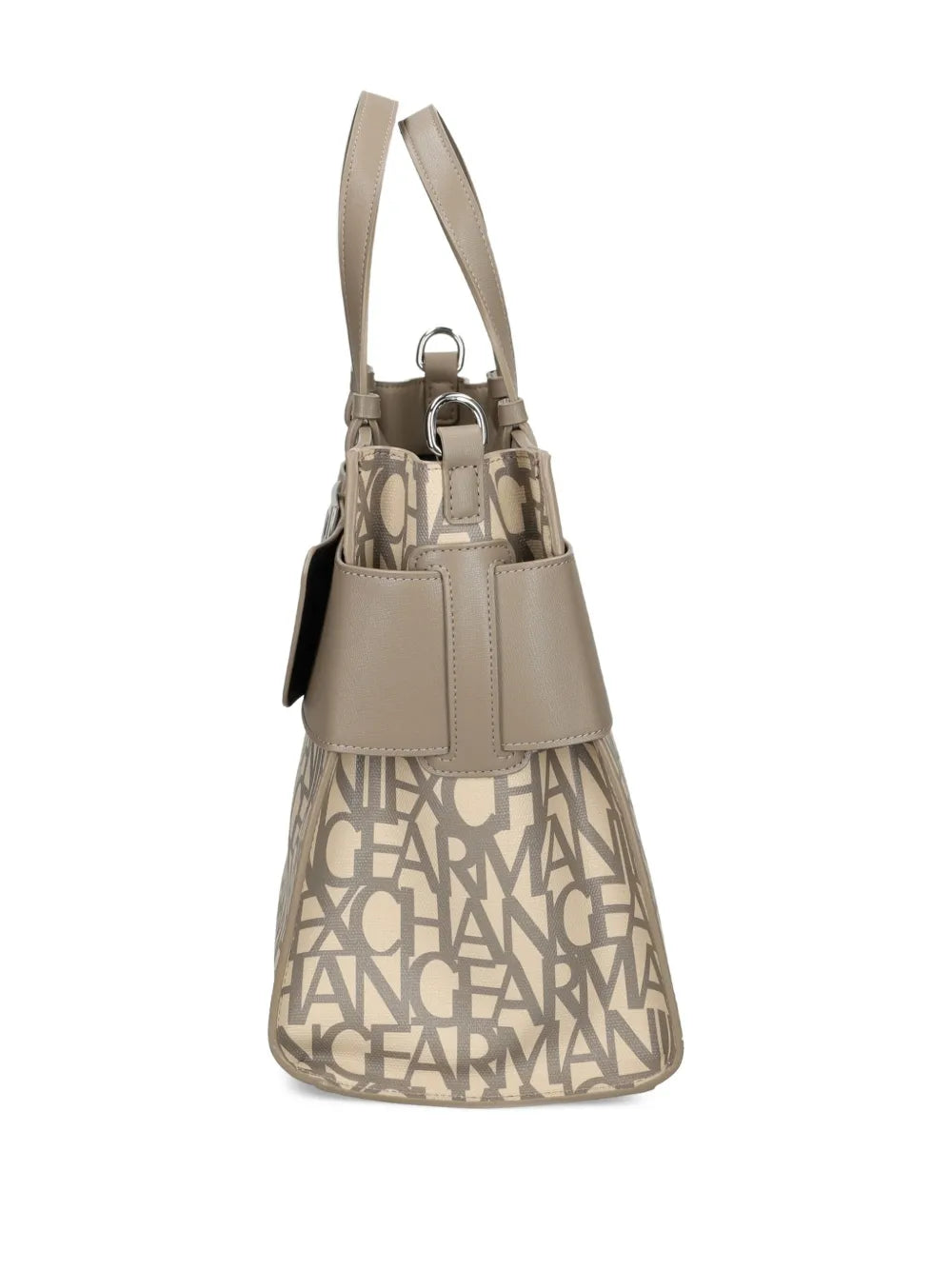 Armani Exchangelogo-plaque buckle tote bag