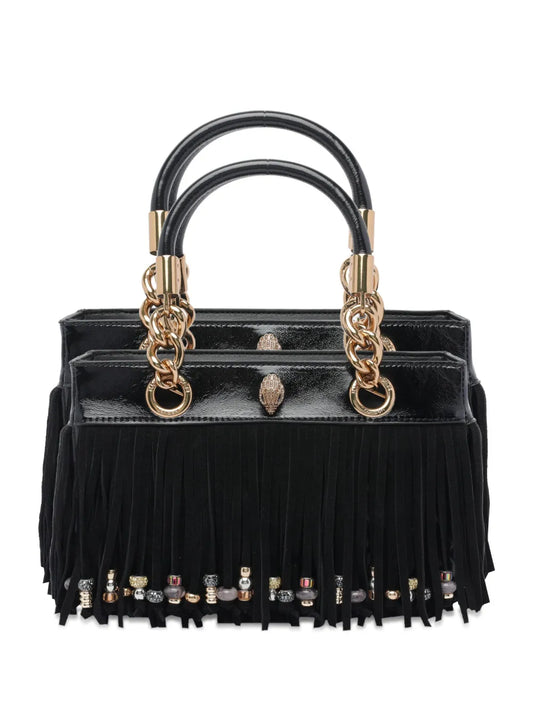 Kurt Geiger Londonfringe-embellished chain-handle tote bag