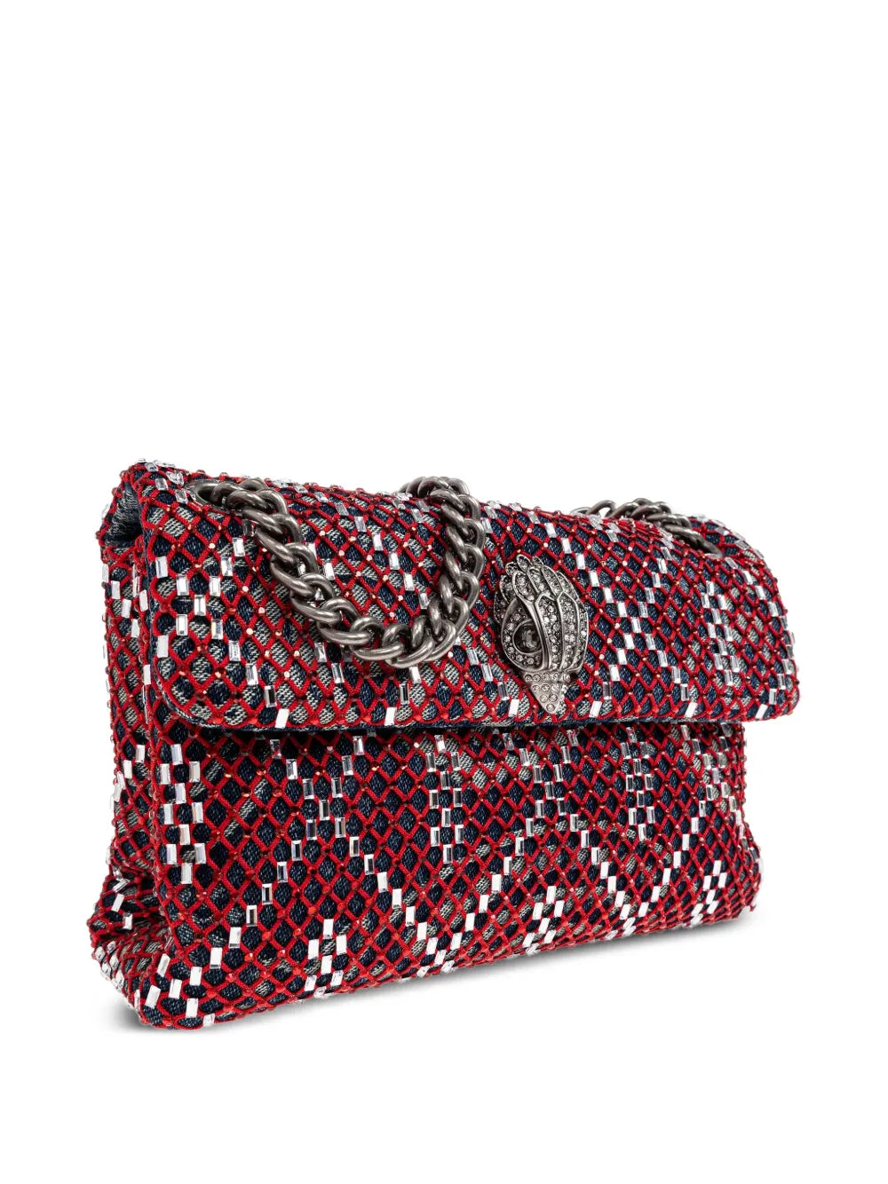 Kurt Geiger Londonmini Kensington crystal-embellished chain cross body bag