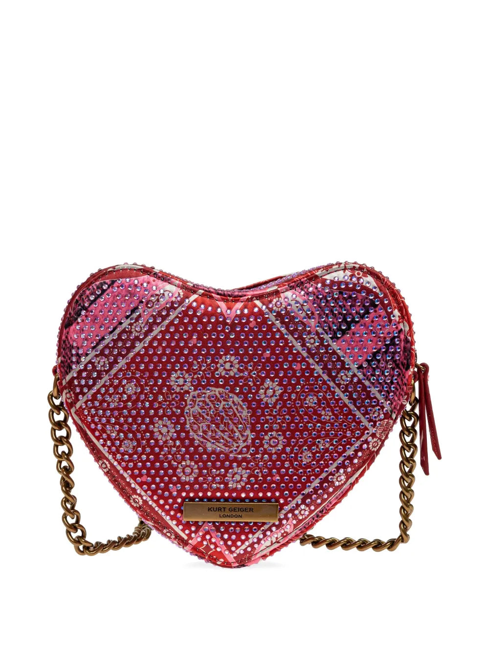 Kurt Geiger LondonKensington Heart heart-shaped crystal-embellished tote bag