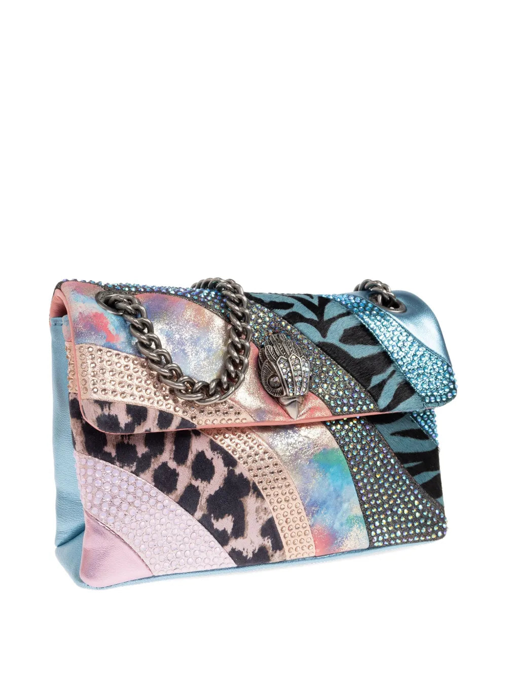 Kurt Geiger Londonpatchwork crystal-embellished shoulder bag