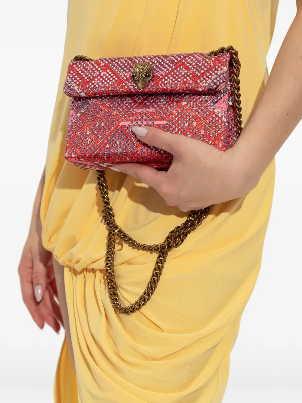 Kurt Geiger Londoncrystal-embellished paisley tote bag