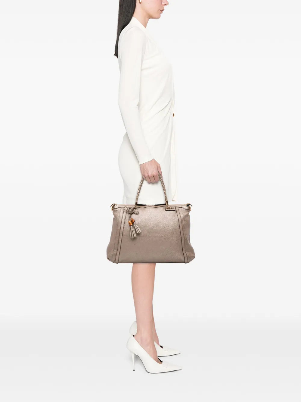Pre-OwnedGucci Pre-Owned2016-2025 Large Leather Bella Tote satchel