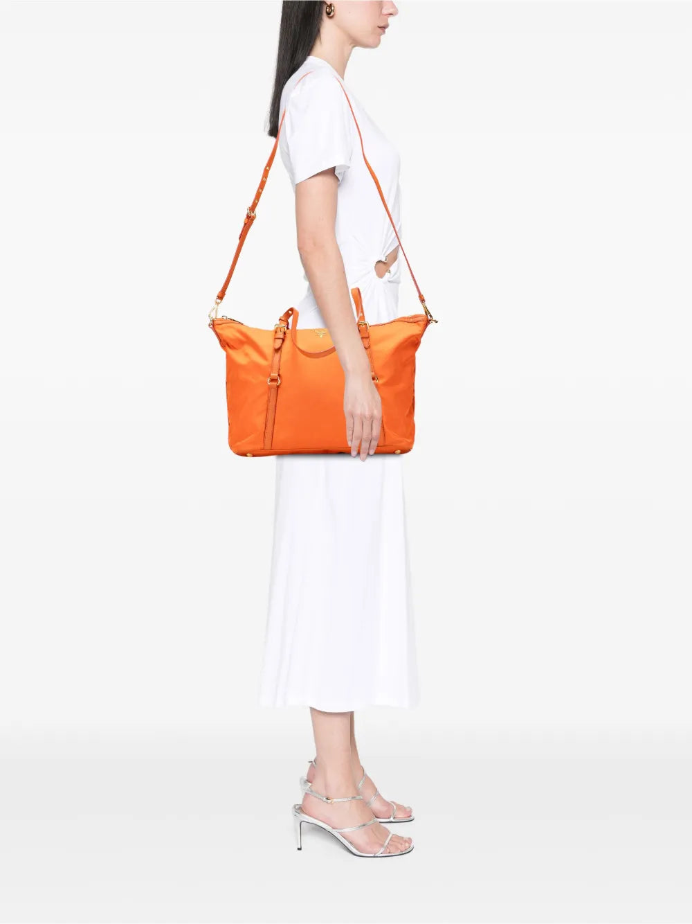 Pre-OwnedPrada Pre-Owned2013-2025 Saffiano Trimmed Tessuto satchel