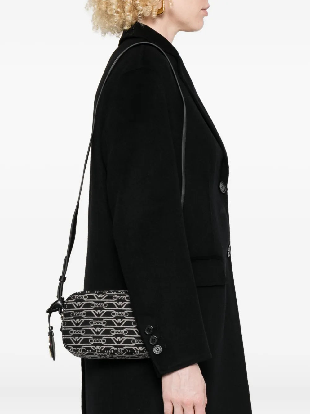 Emporio Armanilogo-monogram crossbody bag