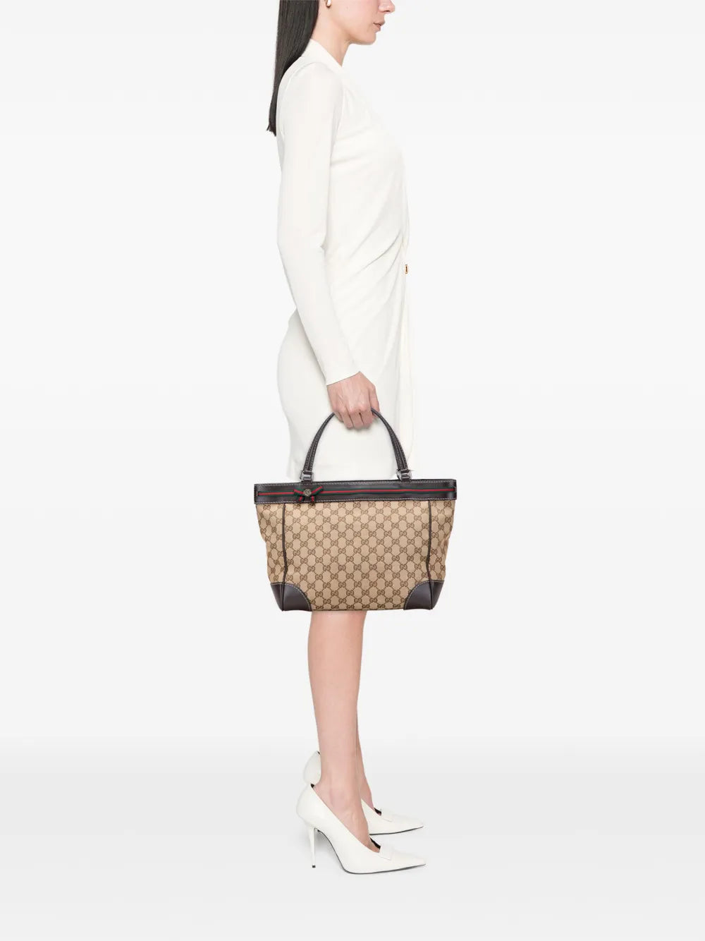 Pre-OwnedGucci Pre-Owned2000-2015 GG Canvas Web Mayfair tote bag