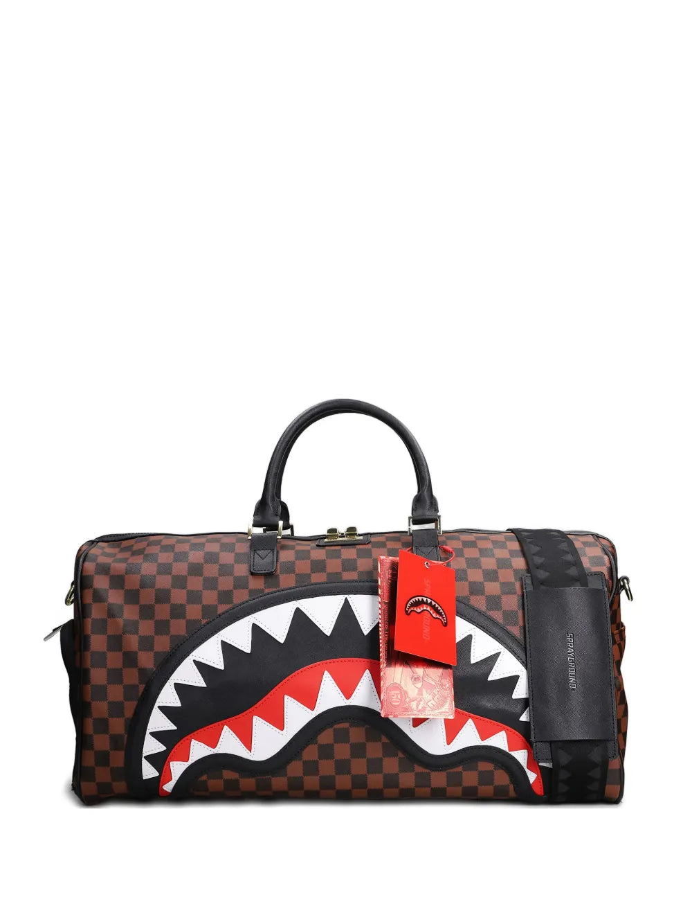 Spraygroundcheckerboard-pattern holdall