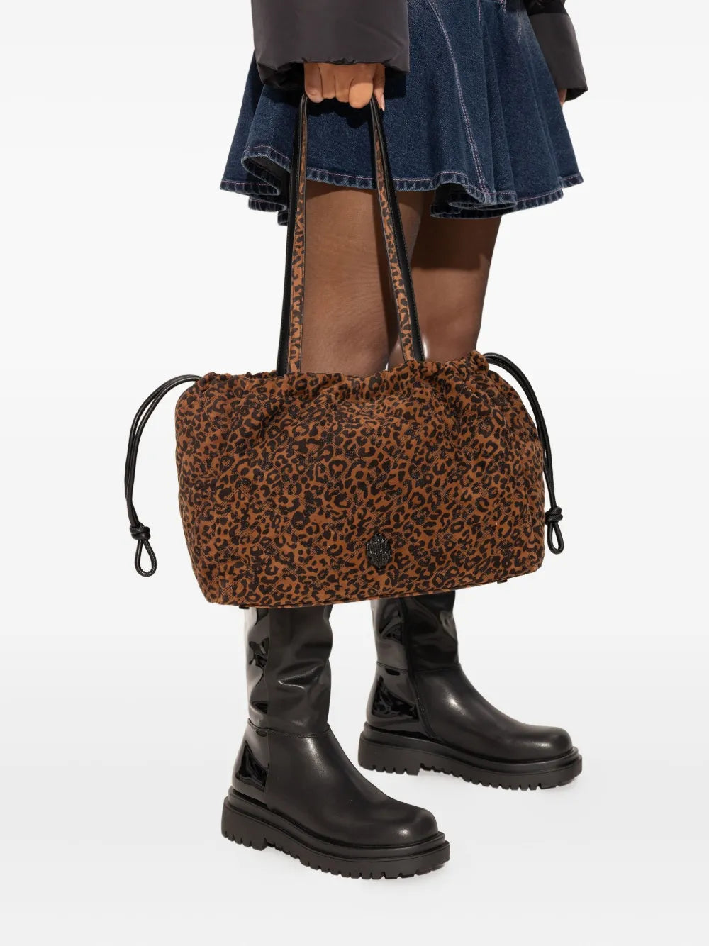 Kurt Geiger LondonKensington leopard-print quilted tote bag
