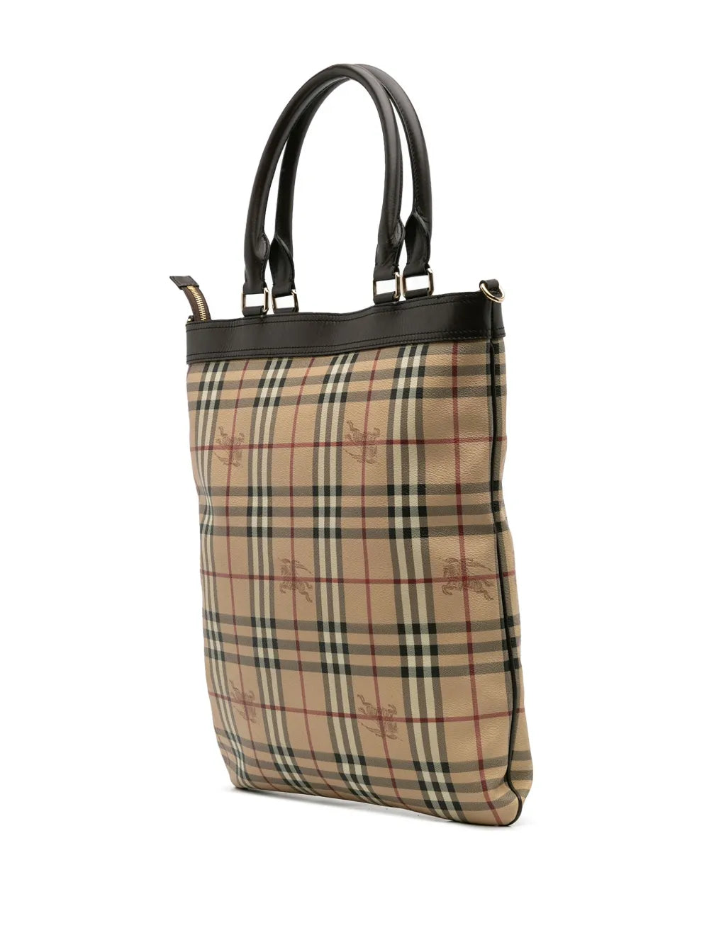 Pre-OwnedBurberry Pre-Owned2000-2017 Haymarket Check Coated Canvas Tote satchel