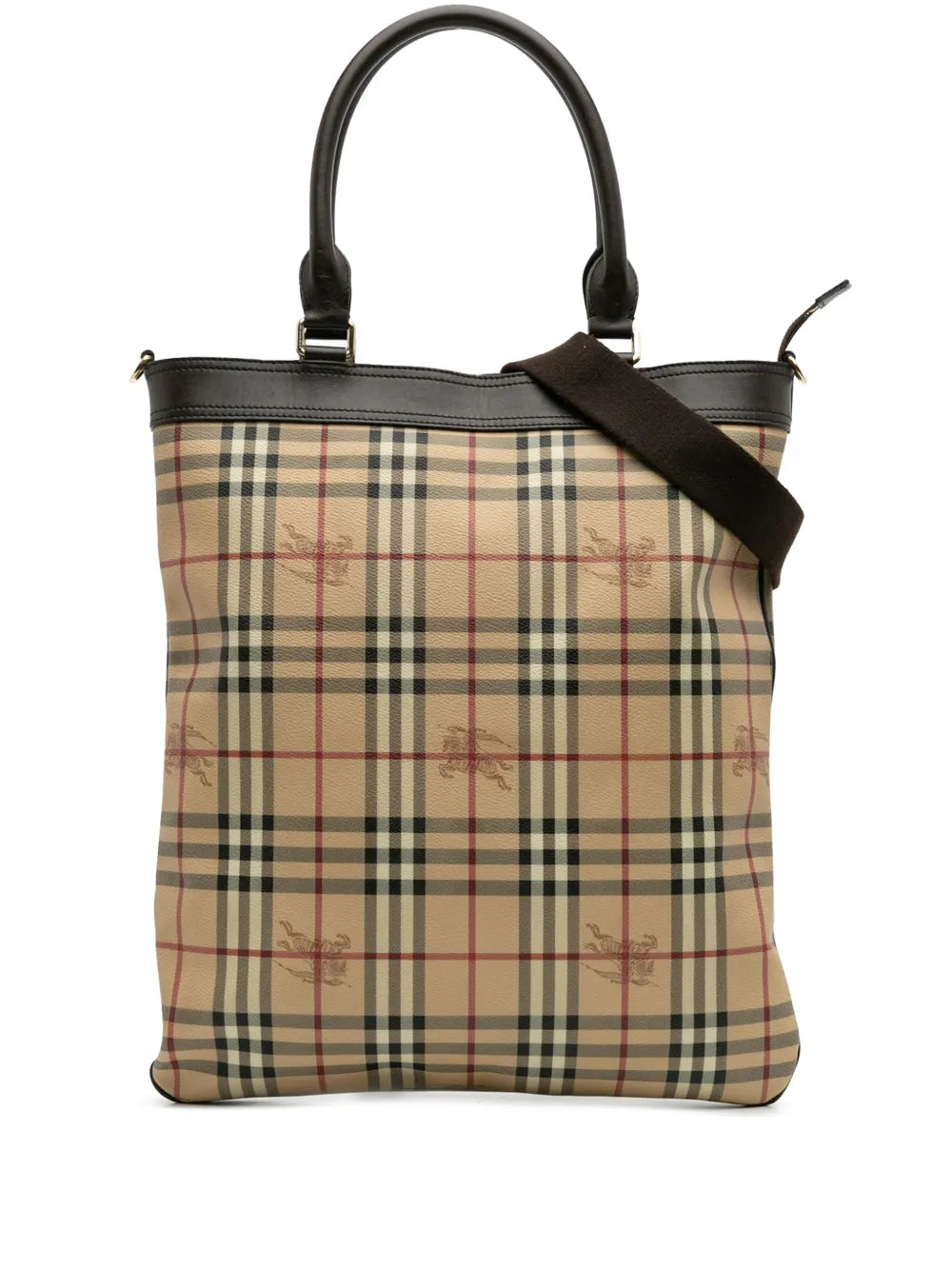 Pre-OwnedBurberry Pre-Owned2000-2017 Haymarket Check Coated Canvas Tote satchel
