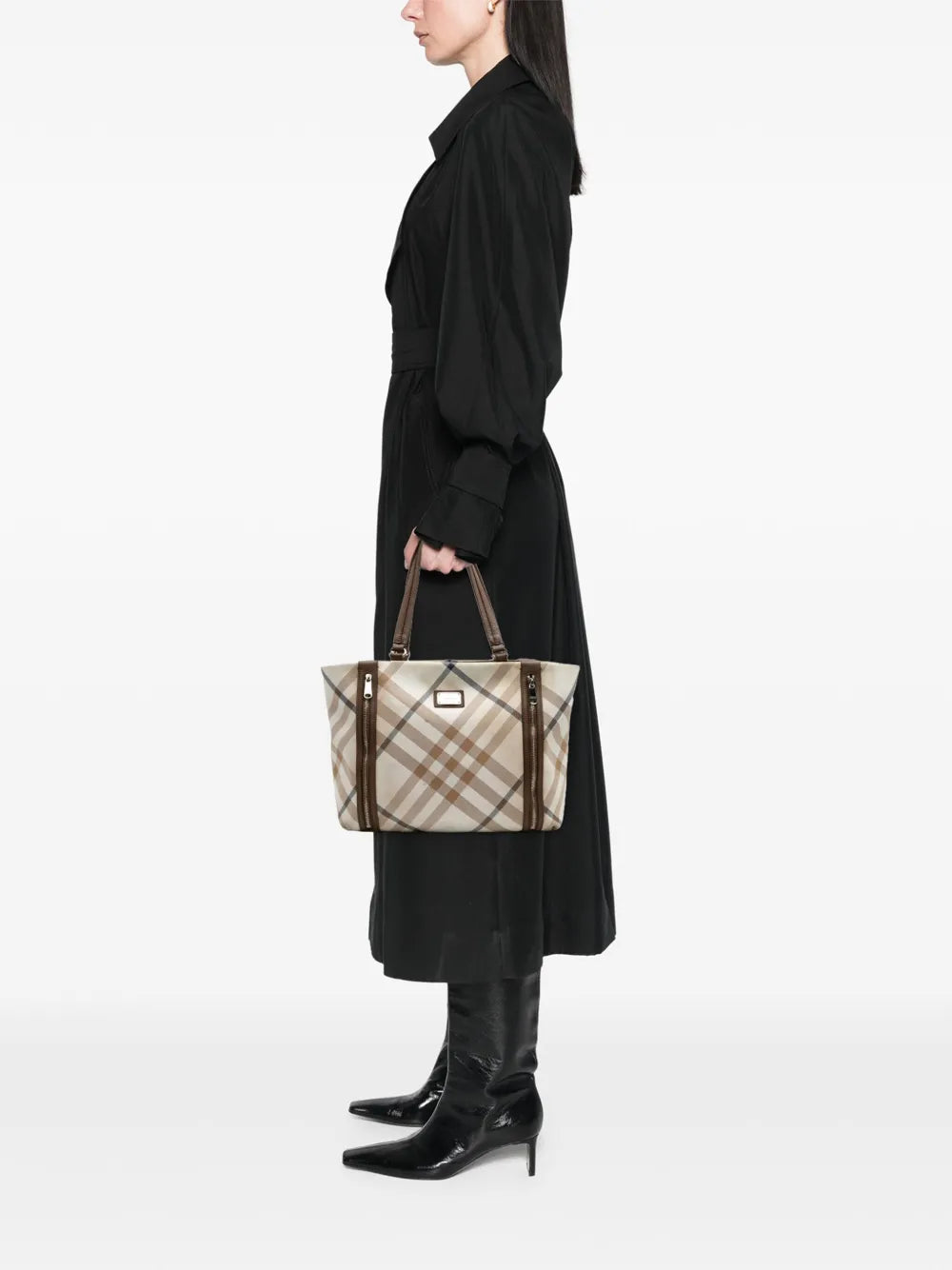 Pre-OwnedBurberry Pre-Owned2000-2017 Supernova Check Canvas tote bag
